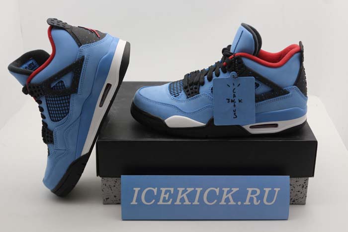 Travis Scott x Air Jordan 4 “Houston Oilers” University Blue 308497-406