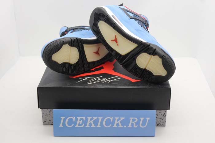 Travis Scott x Air Jordan 4 “Houston Oilers” University Blue 308497-406