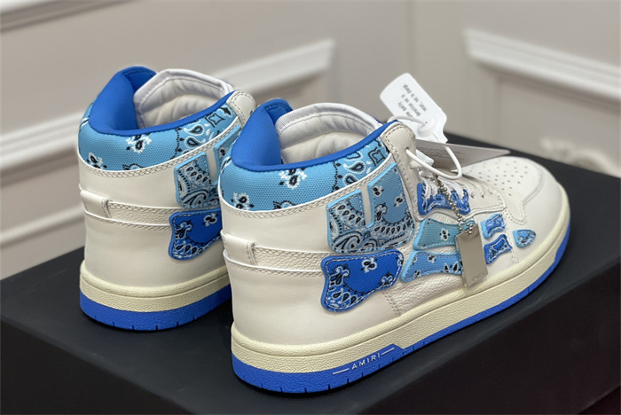 AMR - AB038 Skel- top Hi White Blue (to be customized 5-7 days)